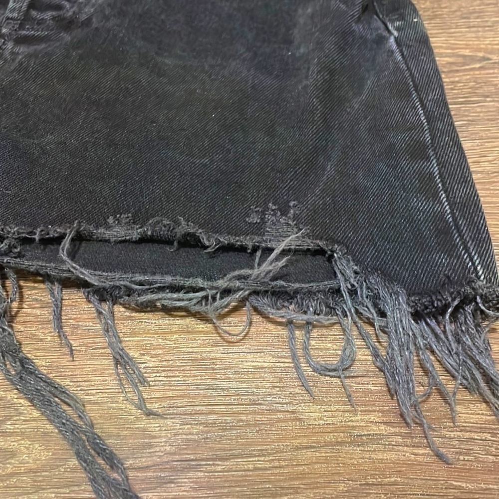 AGOLDE Quinn Distressed Denim Mini Skirt - Picture 9 of 12
